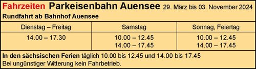 Fahrplan - Parkeisenbahn Dresden